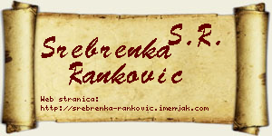 Srebrenka Ranković vizit kartica
